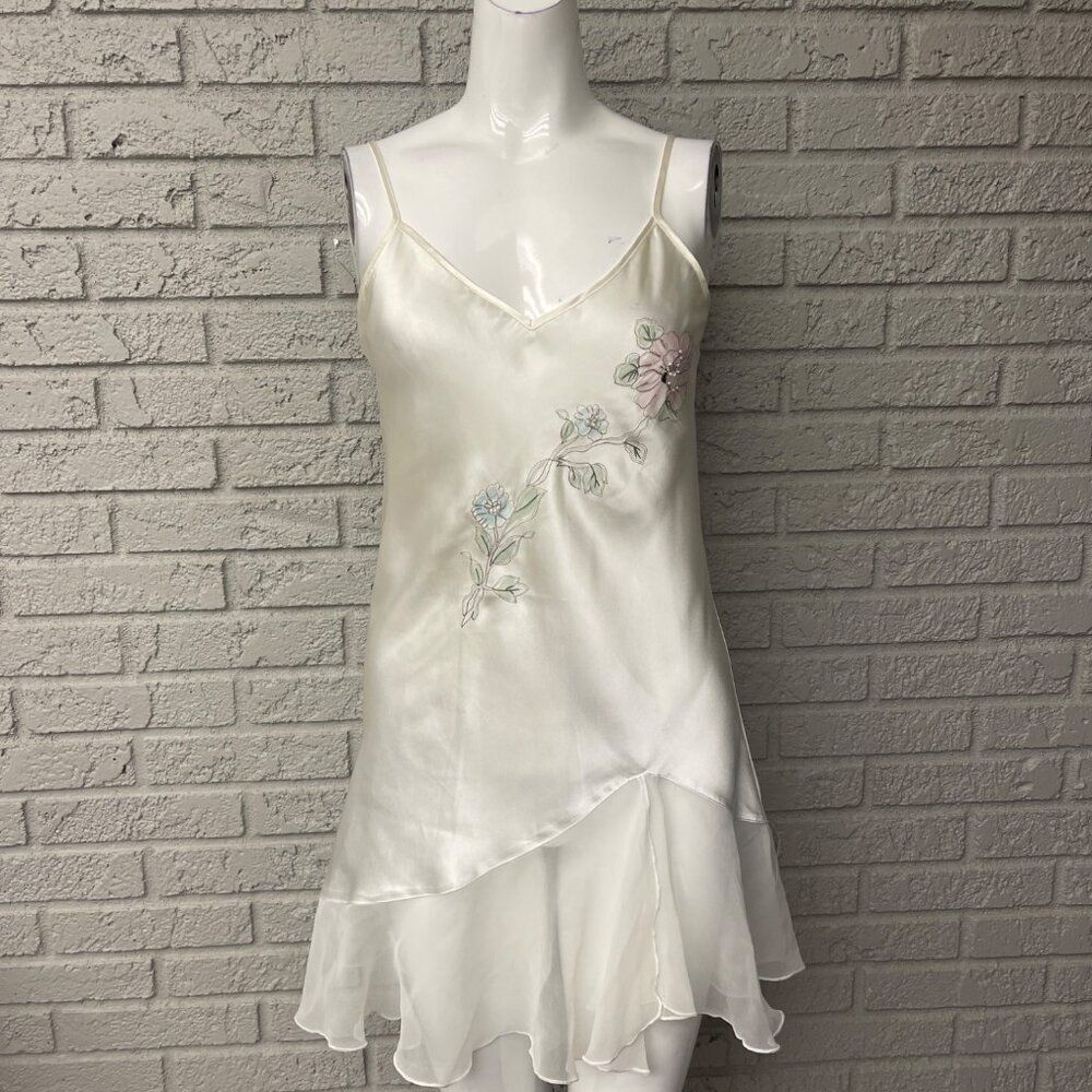 Secret Treasures Women's Ivory Lingerie Sleepwear with Sequin Beaded Detail S